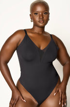 Load image into Gallery viewer, Mesh Deep V Bodysuit (Black)