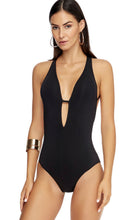 Load image into Gallery viewer, Jets One Piece Plunge Black