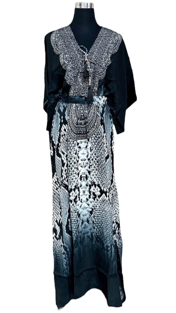 Luxe Kaftan Black