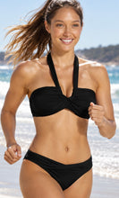 Load image into Gallery viewer, Seafolly Black Bandeau Bikini
