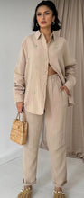 Load image into Gallery viewer, Embellished two piece beige set
