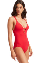 Load image into Gallery viewer, Seafolly Deep V maillot Chilli
