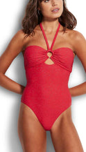 Load image into Gallery viewer, Seafolly Twilight Ring Front Maillot Chilli
