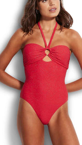 Seafolly Twilight Ring Front Maillot Chilli