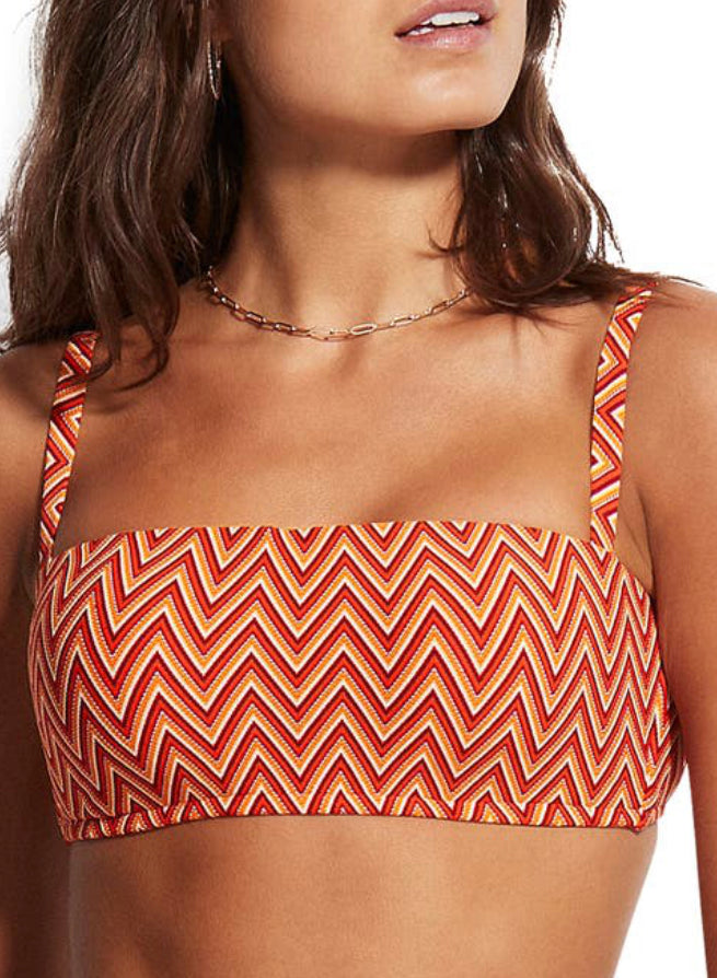 Seafolly Cleo Bandeau Chilli