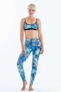 Active Blue Snake Tights