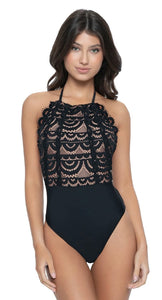 Pilyq High Neck Lace One Piece