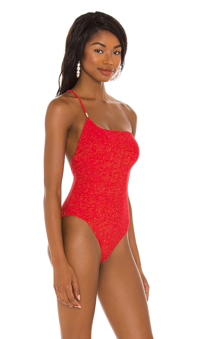 Seafolly Twilight One Shoulder Maillot Chilli