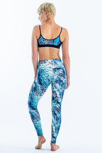 Active Blue Snake Tights
