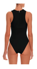 Load image into Gallery viewer, Boamar Active Shiny Black One Piece
