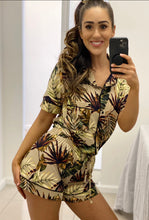 Load image into Gallery viewer, Sleepwear Brown Tropical Short Set
