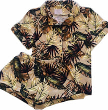 Load image into Gallery viewer, Sleepwear Brown Tropical Short Set

