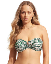 Load image into Gallery viewer, Seafolly High waisted Wild At Heart Evergreen Bikini
